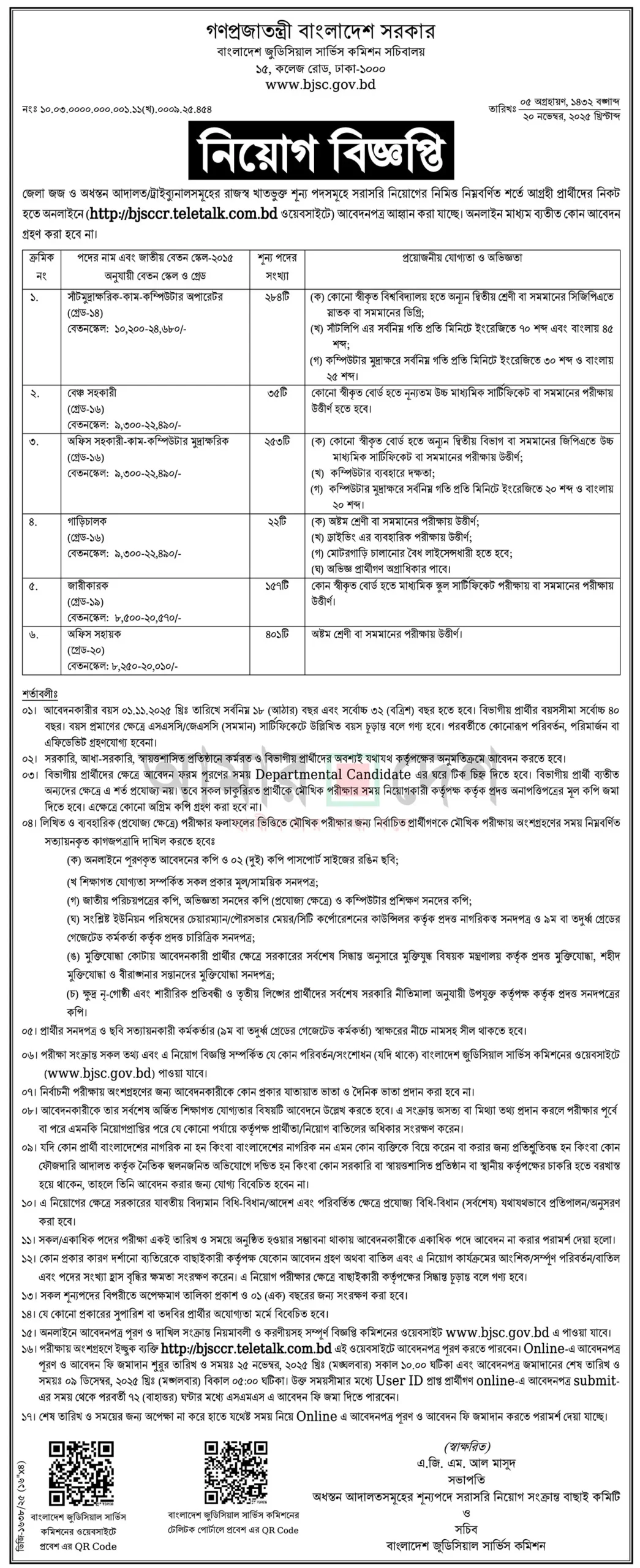 BJSC Job Circular 2025